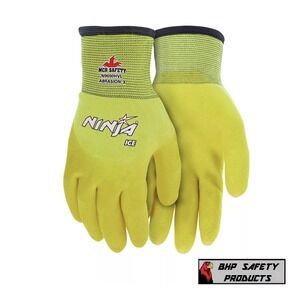 MCR MEMPHIS NINJA ICE *HI-VIS* INSULATED WINTER WEATHER SAFETY WORK GLOVES 1/PR
